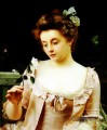 Eine seltene Schönheit Dame Porträt Gustave Jean Jacquet